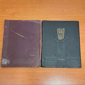 Sacred Heart High School Muenster Texas Cordis 1946 & 1947 Yearbooks
